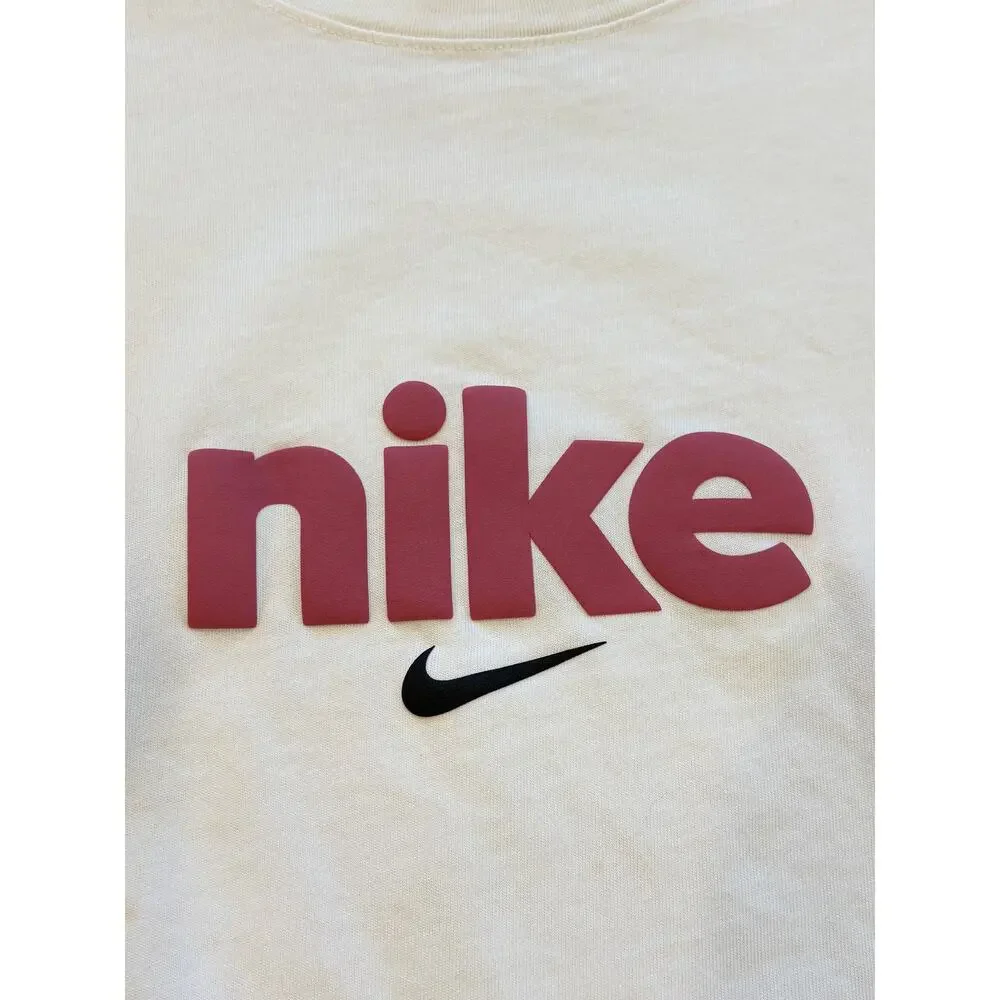 Nike T Shirt Shirt Womens XL White Crew Neck Pullover Long Sleeve Gorpcore *READ